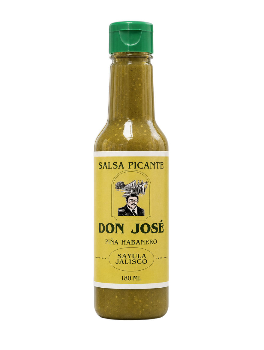 Botella de salsa Piña Habanero de 180 ml